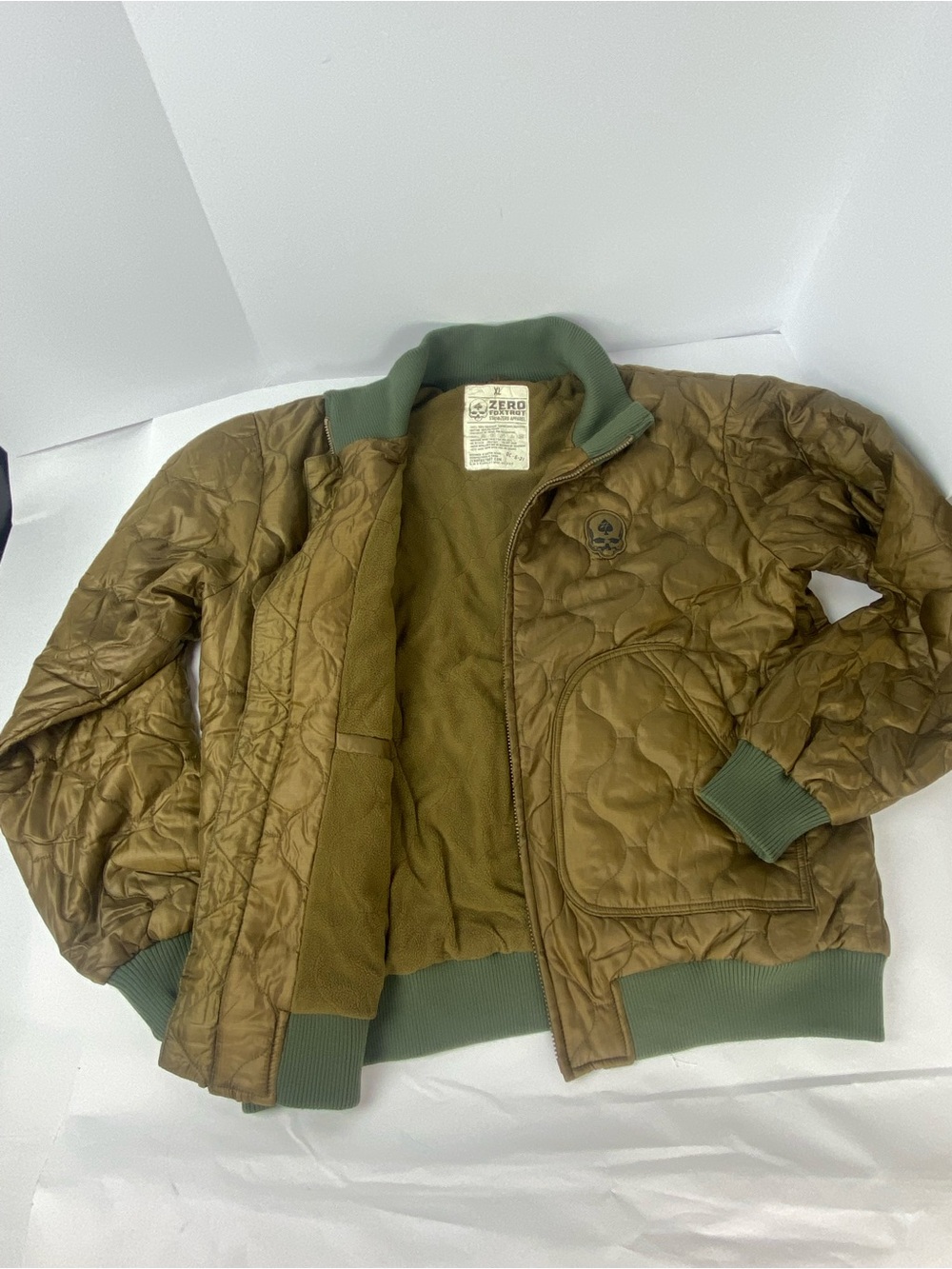 Zero Foxtrot Woobie Tanker Bomber Jacket Mens Sz XL Desert Palm Sold Out